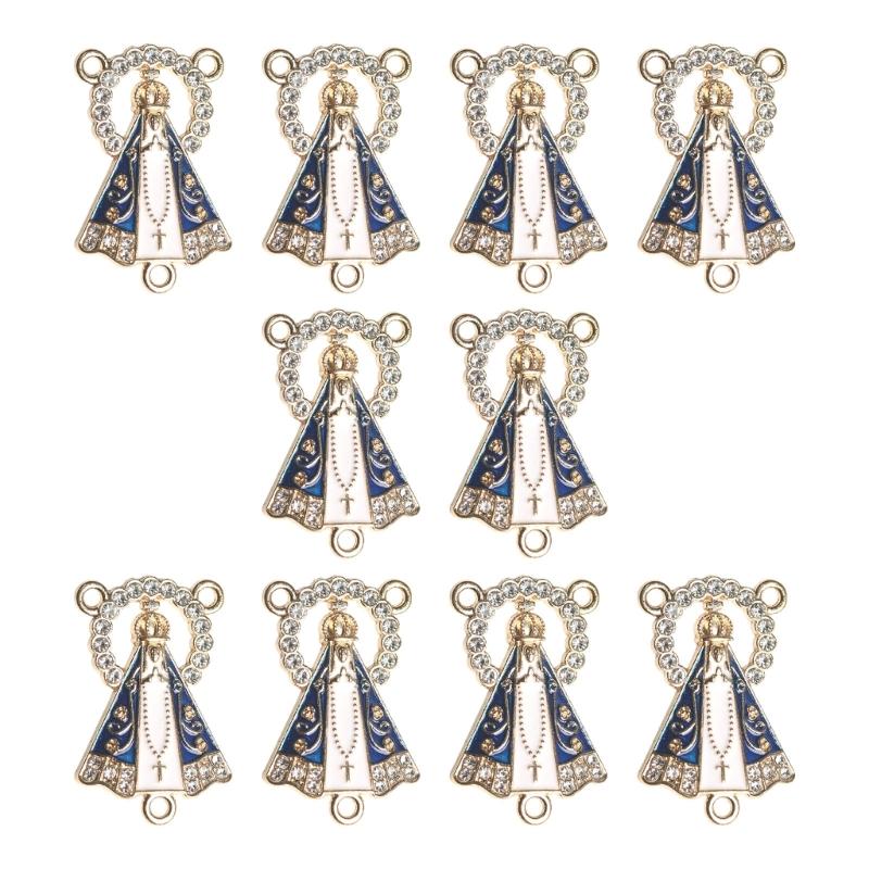 Our Lady of Guadalupe Connectors Charms Rosary Beads Centerpiece Connectors for DIY Necklace Bracelets Jewelry Making 1