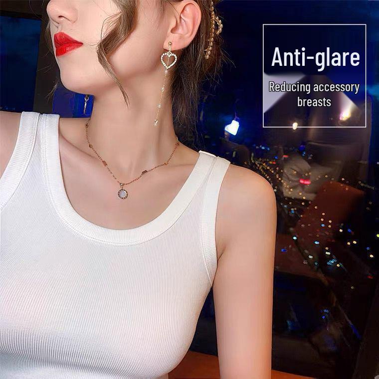 Women's Ribbed Slim Fit Tank Top - Anti-Exposure, Elastic, Versatile 