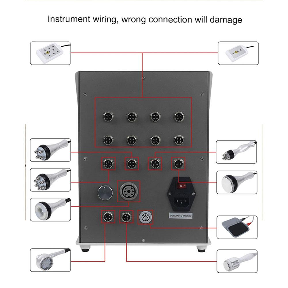 9-in-1 Professional Beauty Device RF Skin Lifting Cavitation Body Contouring Equipment