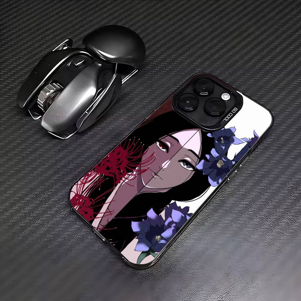 Etui Na Telefon Retsu Unohana B-Bleachs Dla iPhone17,16,15,14,13,12,11 Plus,Pro Max Kolorowe Posrebrzane Wewnętrzna Pokrywa
