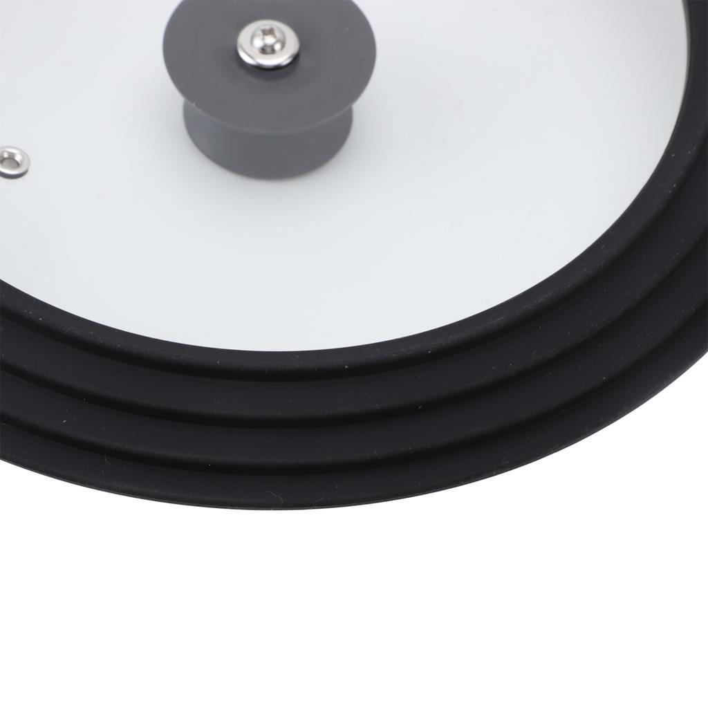 Pot Lid Round Glass Pot Lid Heat Resistance Silicone Rim Kitchen Pan Cover for 24cm 26cm 28cm Diameter Pots