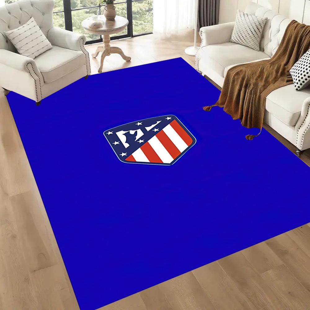 Atletico Madrid Teppich Geeignet für Spielzimmer Schlafzimmer Spielzimmer Außenbereich Rutschfester Teppich Anime Bürodekoration Perfekte Geburtstags-Weihnachtsgeschenkidee