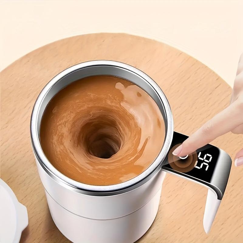 Zobrazení teploty automatický míchací šálek, automatický magnetický samomíchací šálek na kávu s funkcí zobrazení teploty, cestovní šálek