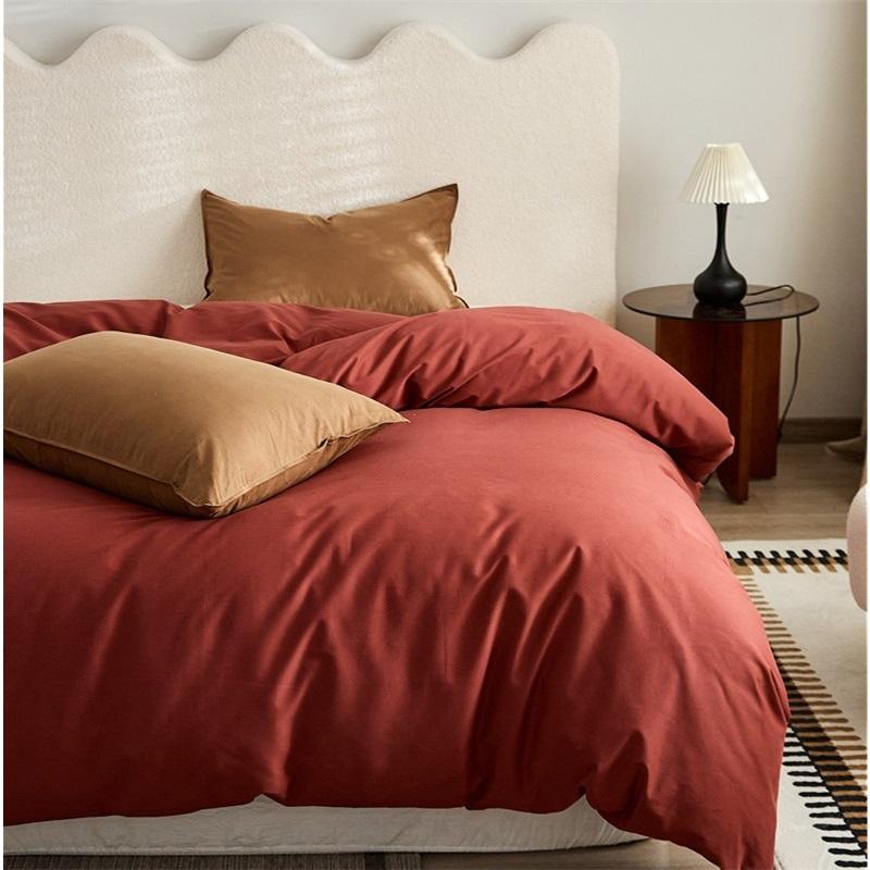 Cotton Long-staple Cotton Duvet Cover Single Autumn And Winter Thickened Bed Hat Cotton Cover Solid Color Bed Sheet