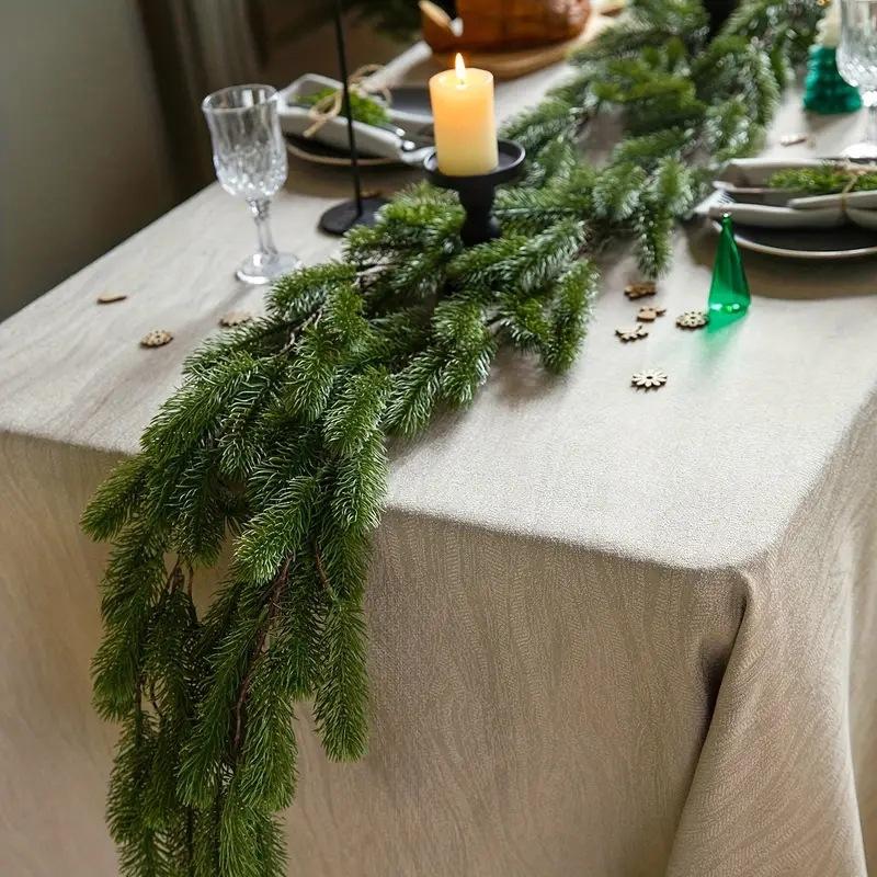 Real Touch Christmas Norfolk Pine Garland,Artificial Christmas Garland Fake Pine Needles Faux Green Garland