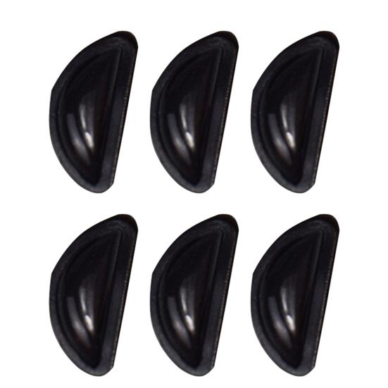12 Pairs Glasses Nose Pads Non-slip Half Moon Hollow Solid Color Stylish Daily Using Long Lasting Silicone Eyeglass Nose Pad for Office
