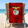 Ben-fica Fußballverein Bedrucktes Strandtuch, Superweiche Mikrofaser, Perfektes Geschenk zum Geburtstag, für Pool, Strand, Reisen, für Familie und Freunde