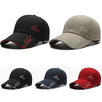 Solid Color Baseball Cap Long Brimmed Dad Hat Fashion Sun Hat  Leisure Outdoor