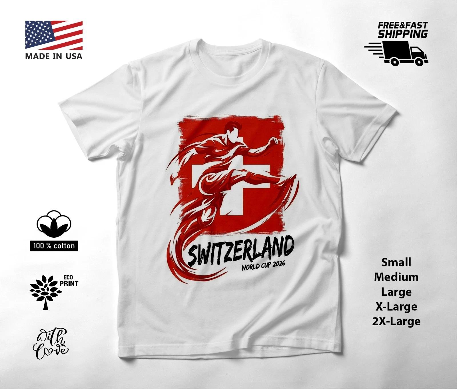SWITZERLAND - NEW World Cup 2026 Football Soccer Fans T-Shirt Tee Shirt XL