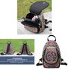 Canvas Vintage Embroidered Backpack With Floral Pattern For Casual Travel And Girls