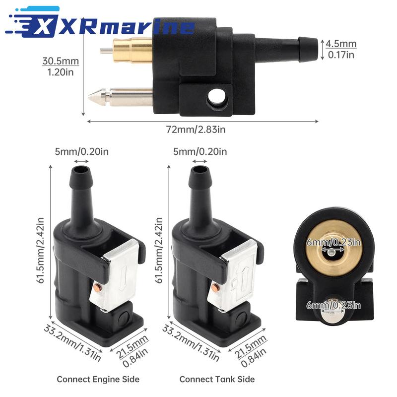 For Yamaha Outboard Fuel Tank Hose Pipe Boat Engine Fuel Line Connector Pipe Joints 6G1-24305-05 6Y1-24305 655-24305-01