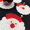 Christmas Heat-Resistant Table Protection Coasters Artistic Crochet Placemat Christmas Decorations Cute 7 Styles