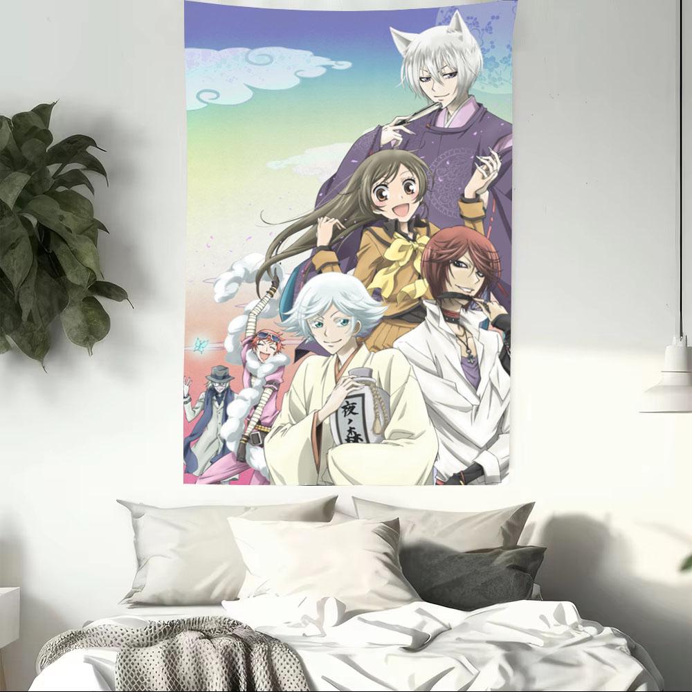 

New Kamisama Kiss Anime Tapestry Anime Merch Wall Hanging Aesthetic Background Decor for Bedroom Wall 74x94cm(29x37in)