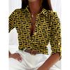 Women's Long-sleeved Shirt 3D Printed European and American Popular Tops