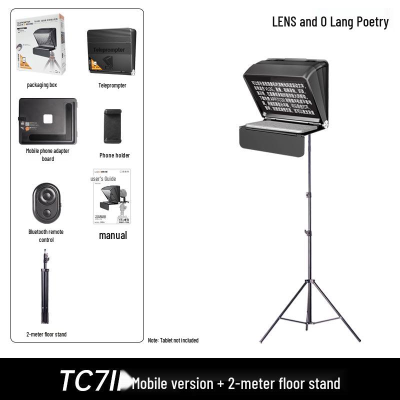 Second Generation TC7 Mobile Phone & Tablet Teleprompter - Portable, Large Screen-Compatible