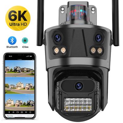 WIFI IP Camera 6K HD Three Lens Three Screens PTZ Camera Outdoor 6MP 3K Dual Lens Ai Tracking Cloud CCTV Security Camera iCsee