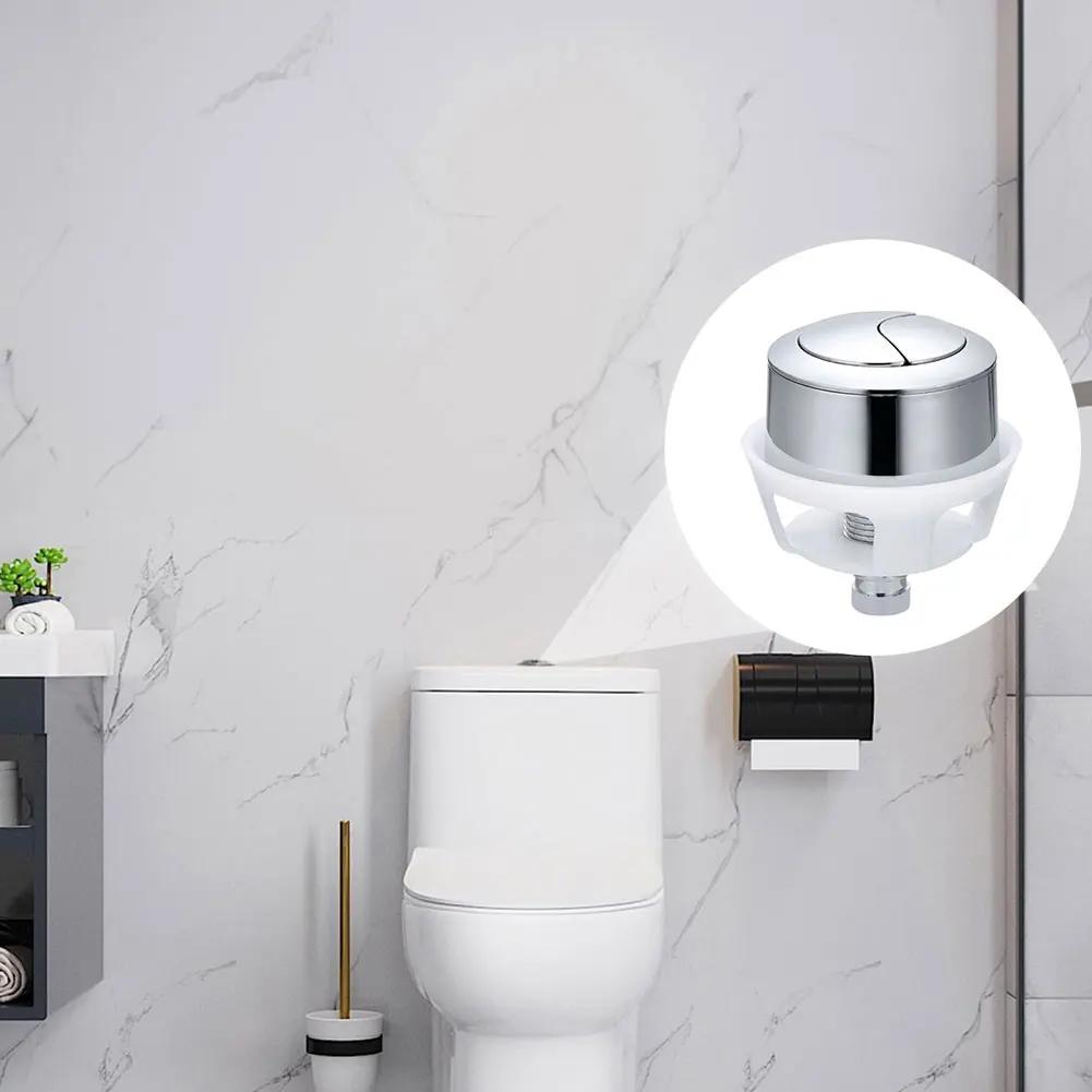 1PC Toilet Flush Button Wire Controlled Drain Valve Button Allows For Accurate Flushing, Top Side Press Bathroom Accessories