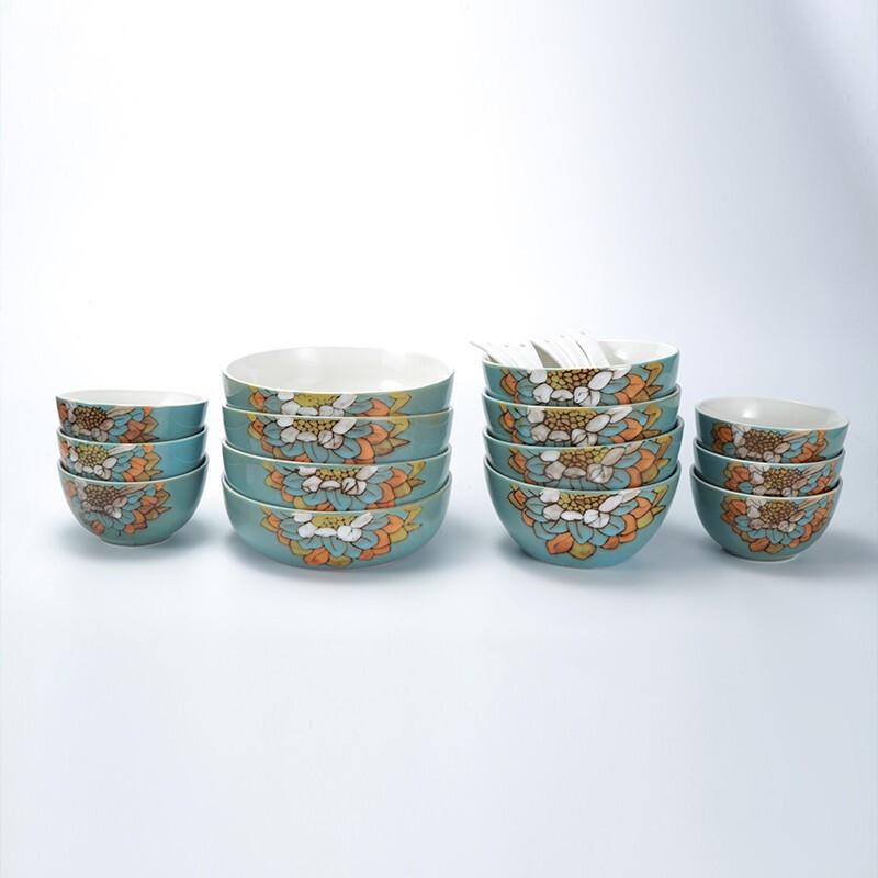 Lock&Lock Blue Lotus 20-Piece Dinnerware Set
