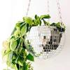 Disco Ball Plant Hanger Mirror Hemisphere Planter Hanging Basket Hanging Pot Ball Planter  Ornament