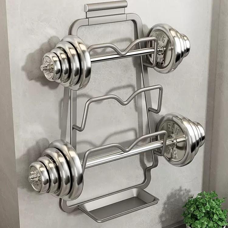 Rostfri väggmonterad grytlock- och skärbrädeorganisatör med vattenuppsamlingslåda