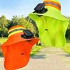 Chapeau Réfléchissant de Sécurité Élastique Protection UV Casquette Visière Ventilée Été Travailleurs d'Assainissement