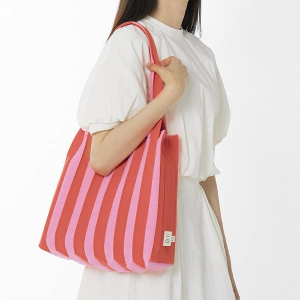 Pleatsmama Two Way Shopper Bag Red Pink