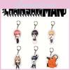Stylish Chainsaw Man Key Chain Acrylic Keyring Double Sided Printing Bag Pendant