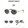 Luxury Metal Brand Sunglasses For Men And Women Unisex Designer Fashion Sun Glasses Oval Unisex Stylish Eyewear Shades Uv400