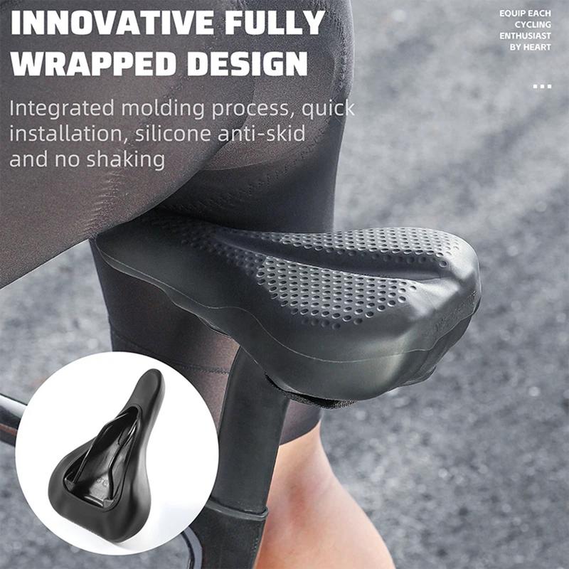 Mountain Bike Seat Shock Absorption Waterproof Saddle For Bicycles Rainproof Cycling Accessories For Outdoor Riding Travel