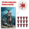 12pcs Bicycle Disk Brake Rotor Bolts Lightweight Steel Repair Accessories Mountain Bike Color Non-slip Disc Screw