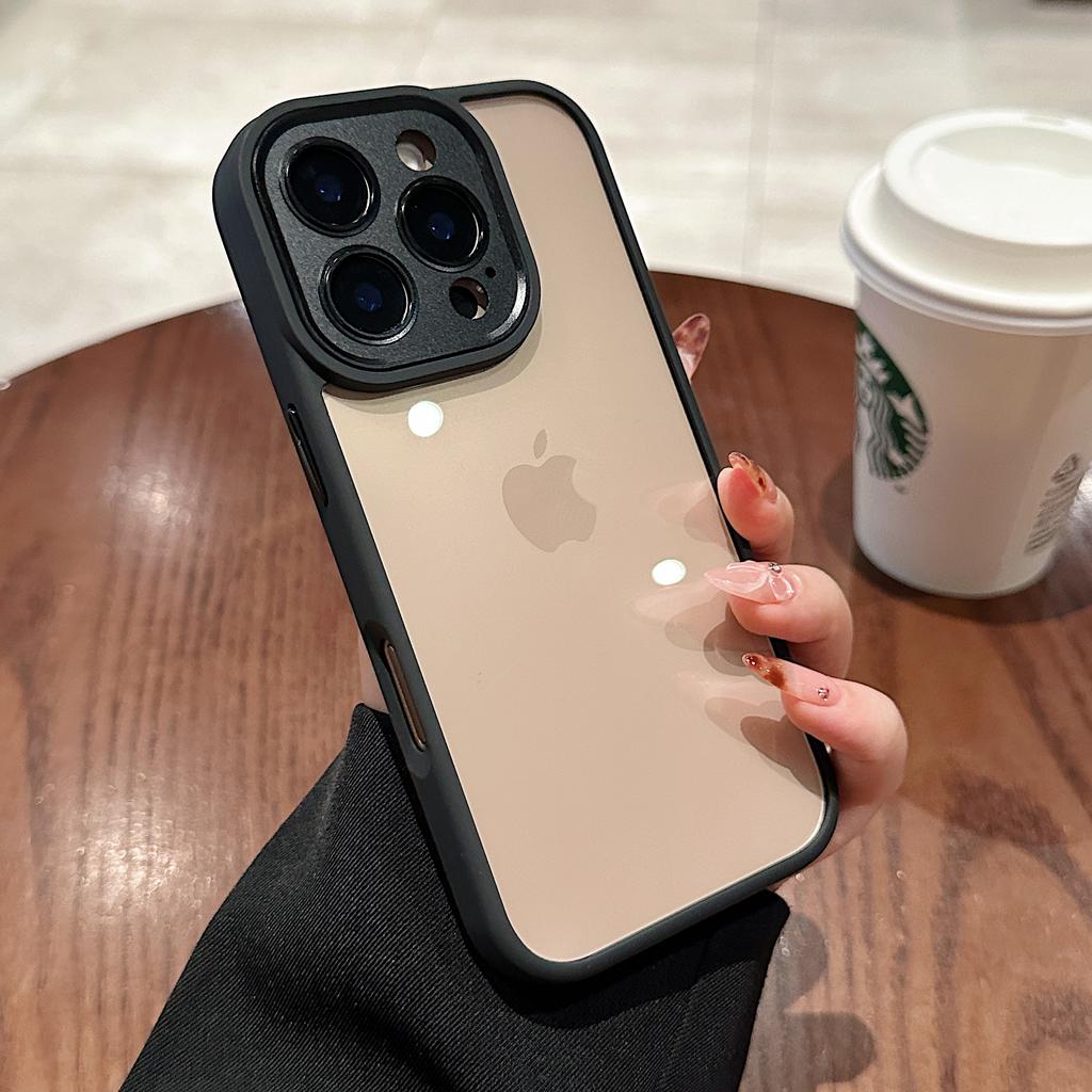 Luxus-Metall-Kamera-Schutzhülle für iPhone 16 15 14 Plus 13 12 11 Pro Max Stoßfest Klarer Hybrid-Stoßfänger Harte Acryl-Abdeckung