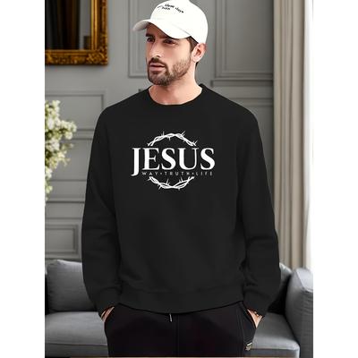Crew Neck Sweatshirt, Soft Breathable & Comfortable for Daily Casual