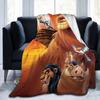 Lion King  Blanket Funny Cartoon Simba  Flannel Novelty Warm Throw Blankets for Bedding Lounge Autumn/Winter
