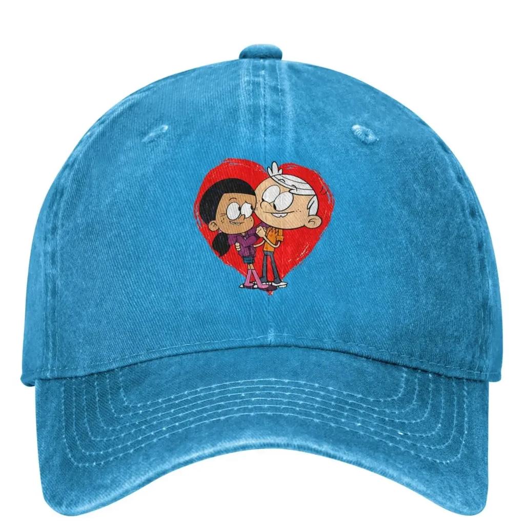L-Loud Houses Family Cartoon Denim Baseball Cap Outdoor Gym Trucker Hat Summer Women Unisex Classic Design Baseball Caps