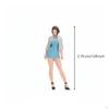 Blue Dress Mini Figure Realistic Intricate 1/64 Scale Female Figurine