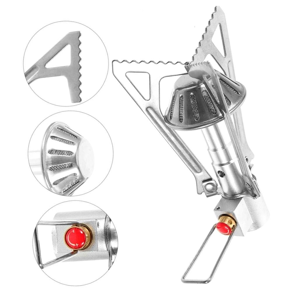 Portable Aluminum Alloy Ultra Light Picnic Cooking Camp Stove Survival Furnace Outdoor Camping Gas Cooker Camping Accessories