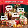 Christmas Gift Box Handheld Candy Cookies Packaging Box Christmas Holiday Party Gift Box