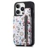 D10 For iPhone 16 Pro Case Pattern Kickstand Wallet Leather+TPU Phone Cover RFID Blocking