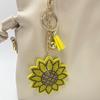 Sunflower Rhinestone Keychain & Tassel Charm for Women's Bags