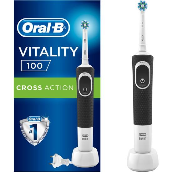 

Перезаряжаемая зубная щетка Oral-B D100 Vitality Cross Action, цвет черный