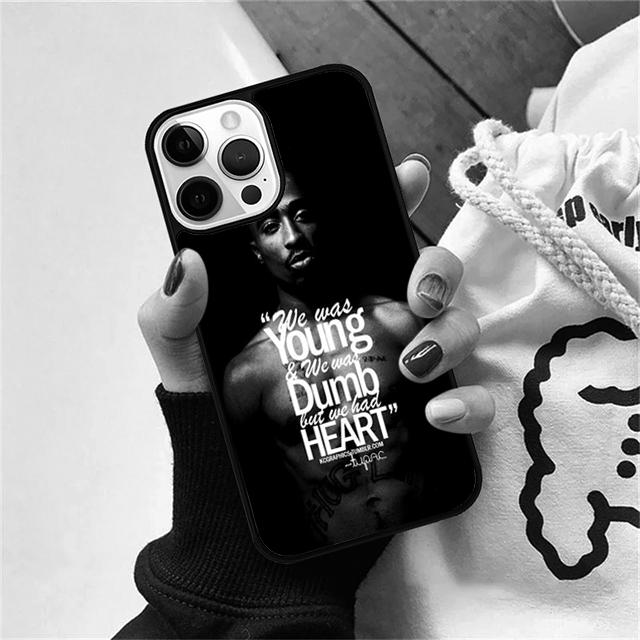 Rap Singer 2Pac Tupac Amaru Shakur Phone Case Cover For iPhone 17 Air 15 16 14 13 12 Pro Max 11 Pro Max Plus