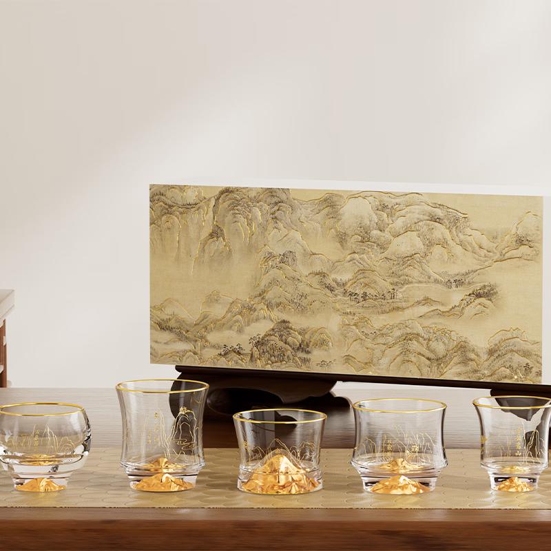 Ge Bei Tang Five Sacred Mountains Tea Cup Set