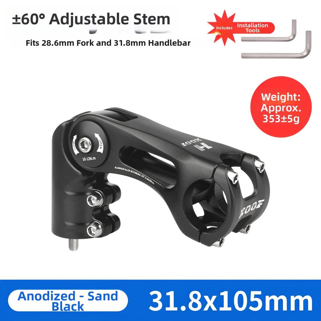 Bicycle Stem Adjustable Angle Aluminum Forged Durable Universal Fit for Mountain Bikes Road Bikes and Commuter Bikes