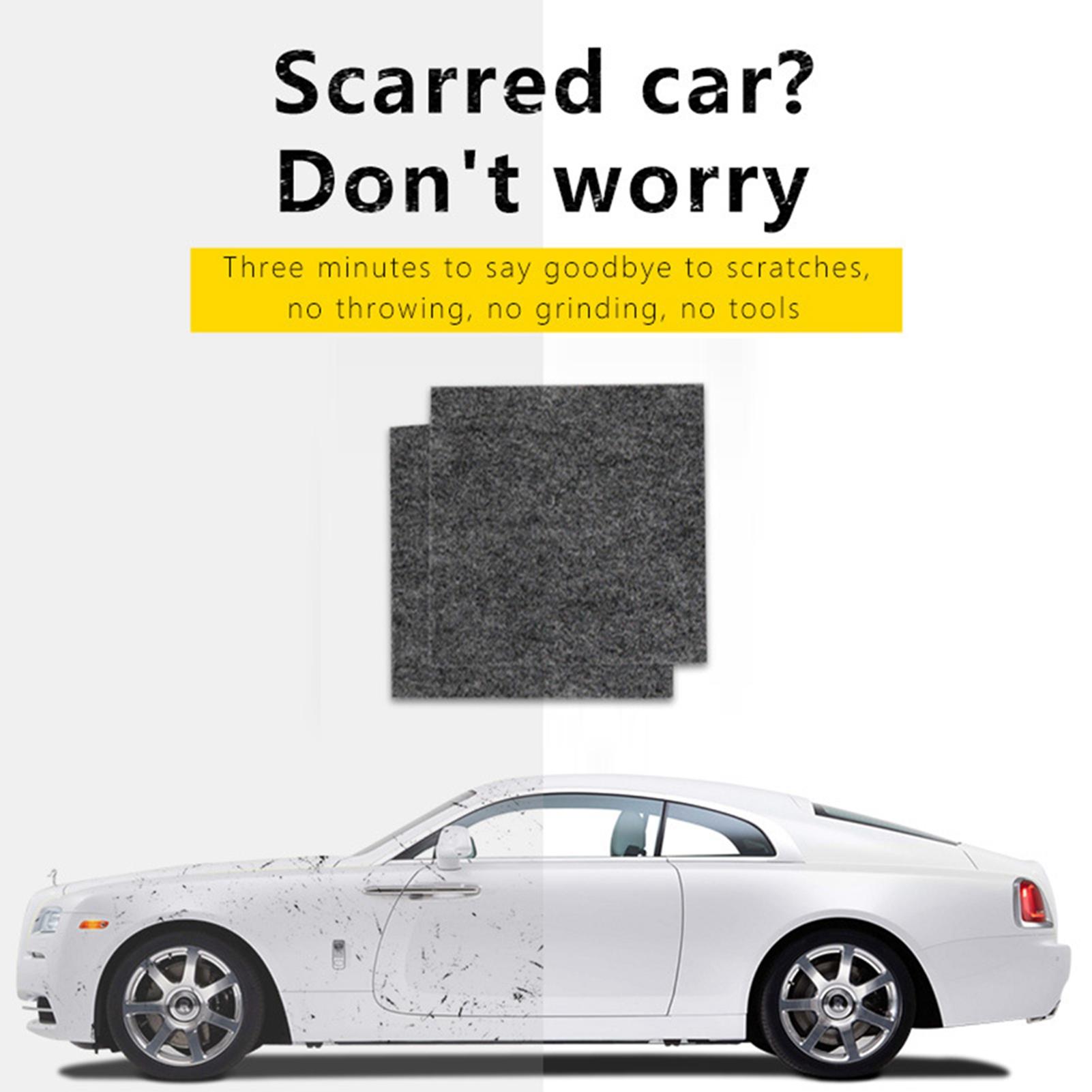 

Nano Sparkle Cloth for Car Scratches, 2PCS Nano Car Scratch Remover Easy to Repair Light Scratches Swirls Paint Residues серый