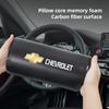 Car Seat Headrest Neck Pillow Carbon Fiber Tire Valve For Chevrolet Spark Captiva Cruze Malibu Equinox Trax