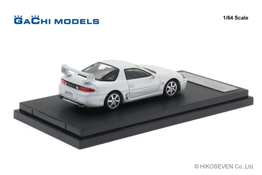 Hiko Seven GACHI MODELS 1/64 Mitsubishi GTO (1998) Galaxy White Finished Model GM64001WH