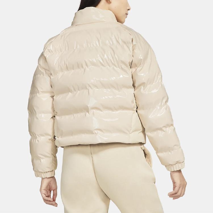 Nike Sportswear Icon Clash Synthetic-Fill High Neck Cotton Jacket Winter Women Jacket Off-White CU6713-140