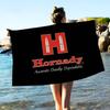 H-Hornady Logo Fashion Beach Towel Colorful Bath Towels For Girl Microfiber Quick Dry Custom Sand Free Beach Yoga Spa Gym Pool