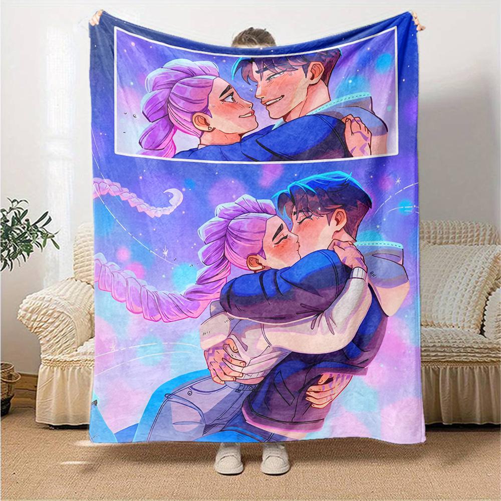1pc KPop Demon Hunters20 Blanket, Gift, for Men and Women, Soft Blanket, Good for Sofa Bed Couch Travel, Lightweight Flannel Blanket