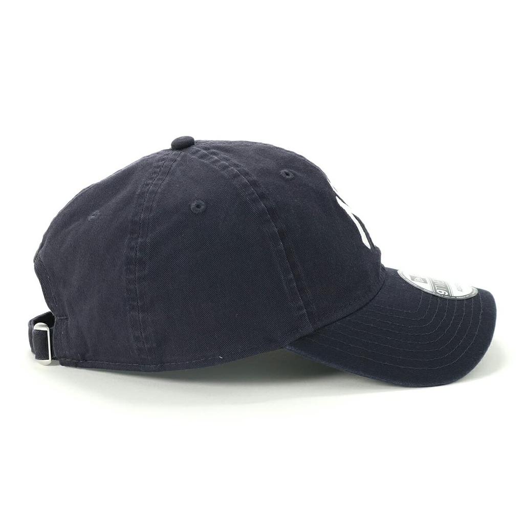 New Era 9TWENTY Cloth Strap Washed Cotton New York Yankees Navy X White Cap One Size (New Era)
